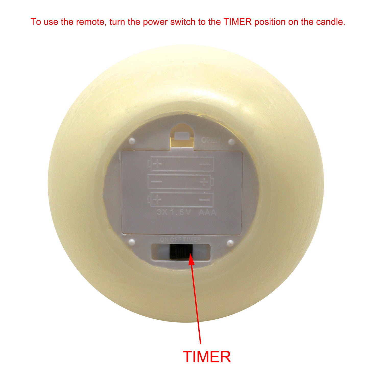 CVHOMEDECO. Moon Sphere Wax LED Dancing Flame Candle Ball Battery Operated Wax LED Flameless Candle with Timer and Remote Control, Dia. 6 X 5 Inch, Cream
