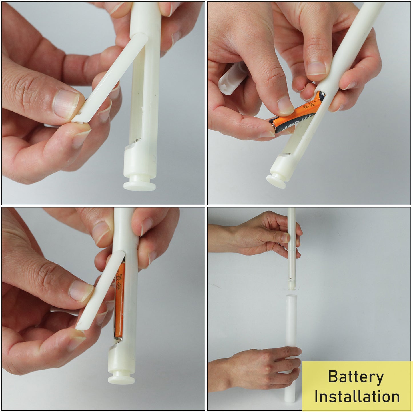 CVHOMEDECO. Battery Operated Taper Candles with Holder Flickering Warm Yellow Flameless Lights Décor (8 Pack White)