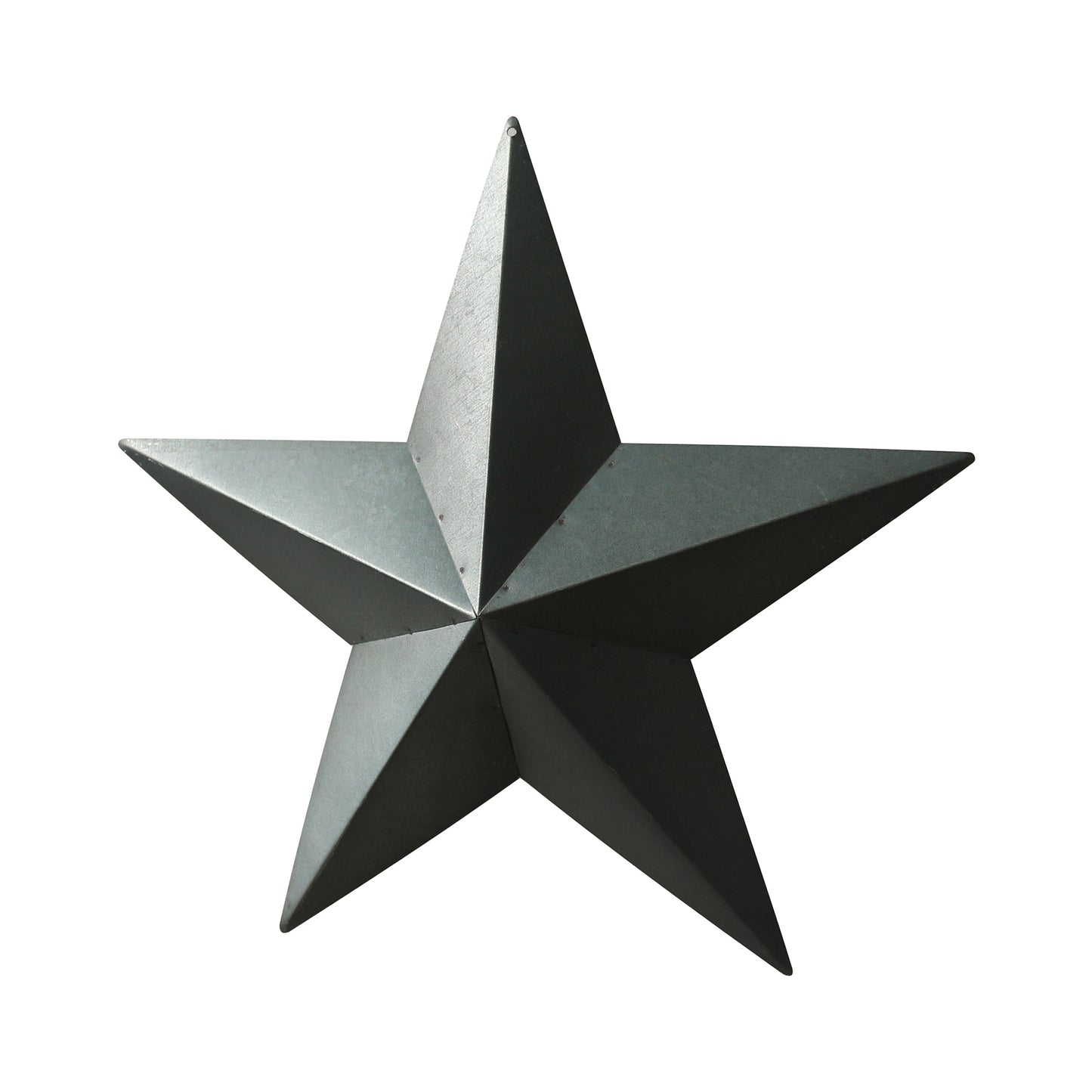 CVHOMEDECO. Country Rustic Antique Vintage Gifts Grungy Desert Sage Metal Barn Star Wall/Door Decor, 12 Inch, Set of 3.