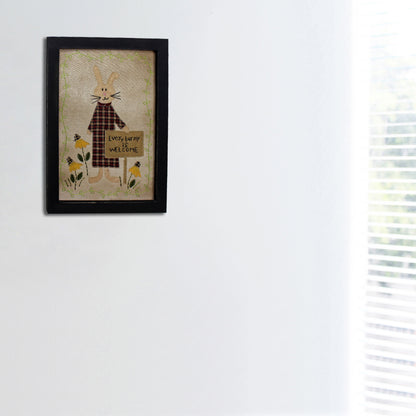CVHOMEDECO. Primitives Vintage Every burny is Welcome Stitchery Frame Wall Mounted Hanging Decor Art, 9.5 x 13.5 Inch