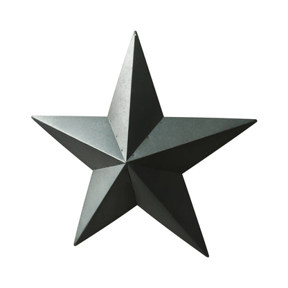 CVHOMEDECO. Country Rustic Antique Vintage Gifts Grungy Desert Sage Metal Barn Star Wall/Door Decor, 12 Inch, Set of 3.