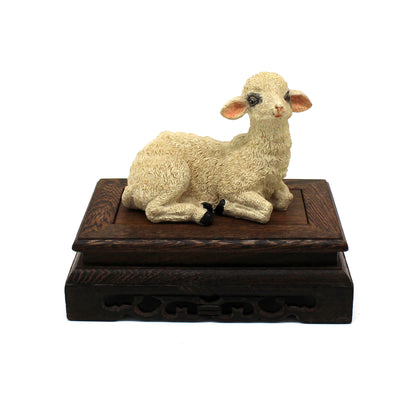 CVHOMEDECO. Primitives Rustic Rosewood Rectangle Display Stand Vase Pot Base Fishbowl Pedestal Stand. 5.75 Inch